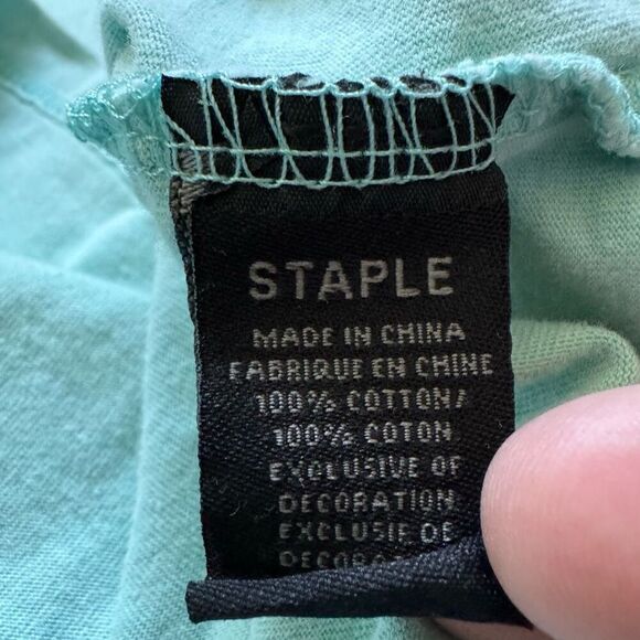 Staple Baby Blue Short Sleeve T-Shirt Embroidered Mens size XL Streetwear - Picture 15 of 16